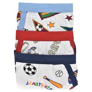 Star Boy's 100% Cotton Sports Design Briefs 6-Pack